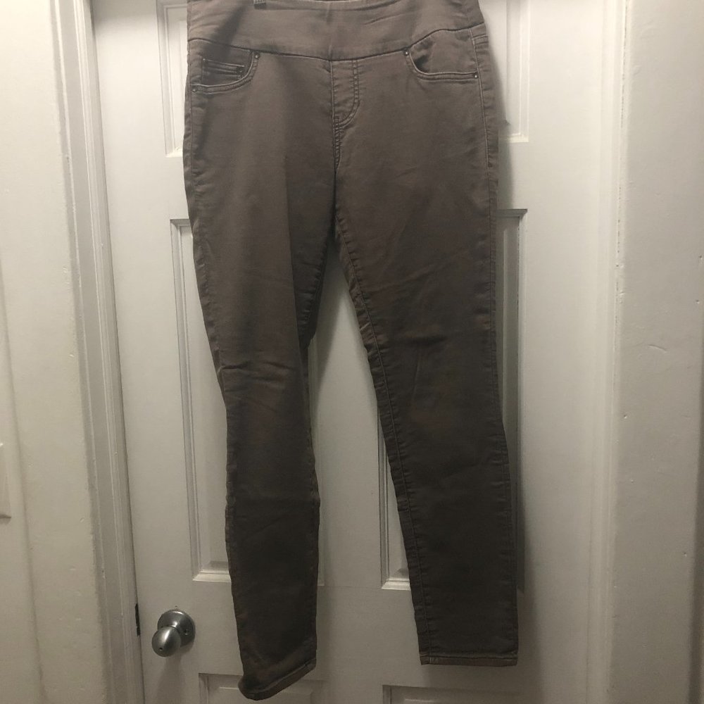 Jag pull-on khaki jeans high-rise skinny